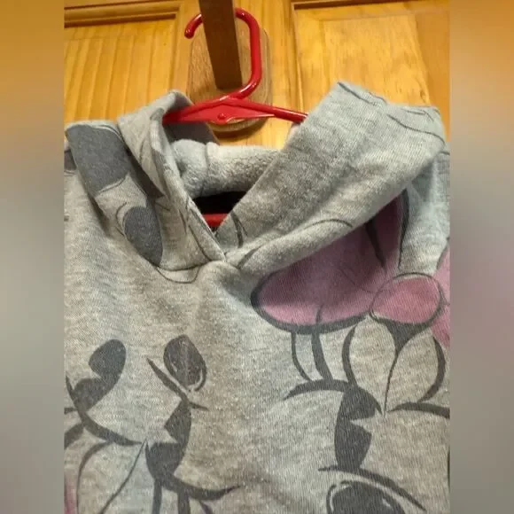 Disney Minnie Mouse size 6x gray and pink hooded dress - Picture 6 of 9